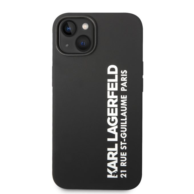 iPhone 14 PLUS juoda KARL LAGERFELD nugarėlė KLHCP14MSRSGVTK