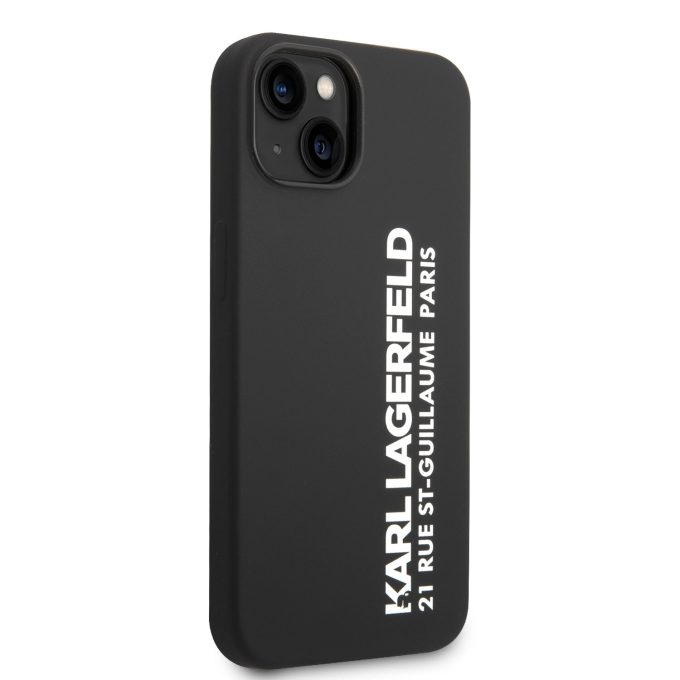 iPhone 14 PLUS juoda KARL LAGERFELD nugarėlė KLHCP14MSRSGVTK