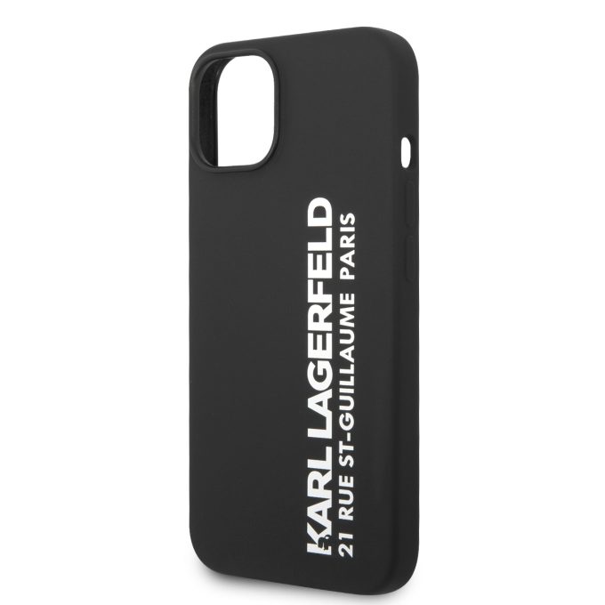 iPhone 14 PLUS juoda KARL LAGERFELD nugarėlė KLHCP14MSRSGVTK