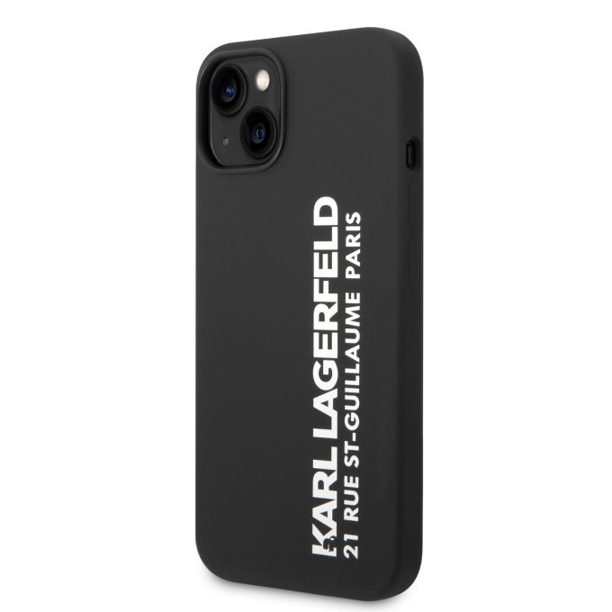 iPhone 14 PLUS juoda KARL LAGERFELD nugarėlė KLHCP14MSRSGVTK