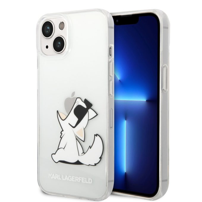 iPhone 14 PLUS skaidri KARL LAGERFELD nugarėlė KLHCP14MCFNRC