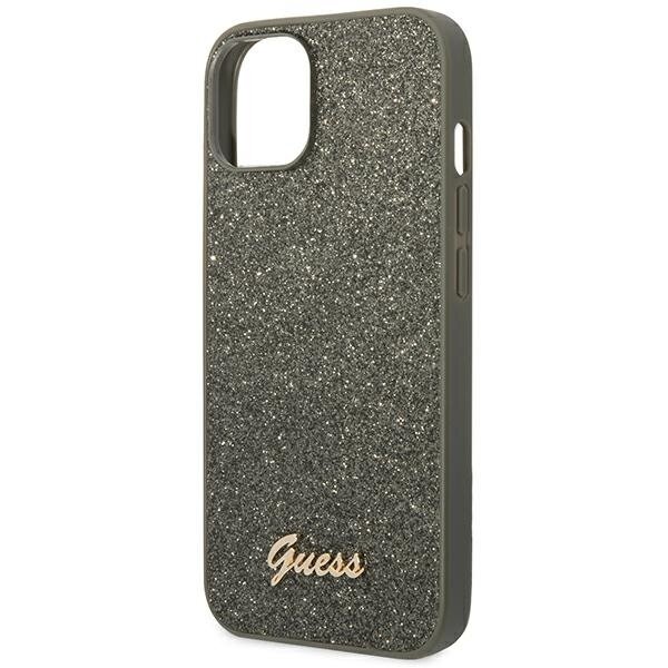 iPhone 14 PLUS žalia glitter GUESS nugarėlė GUHCP14MHGGSHN