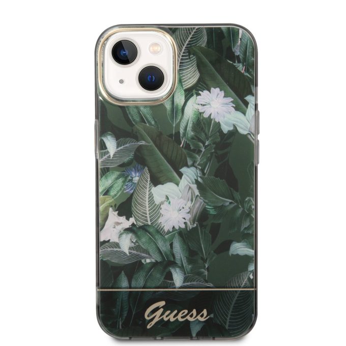 iPhone 14 PLUS žalia GUESS nugarėlė GUHCP14MHGJGHA