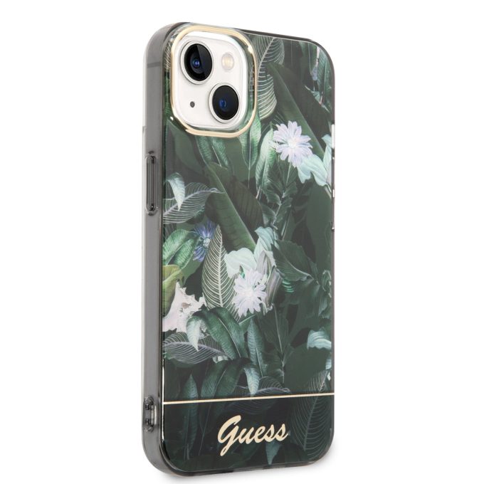 iPhone 14 PLUS žalia GUESS nugarėlė GUHCP14MHGJGHA