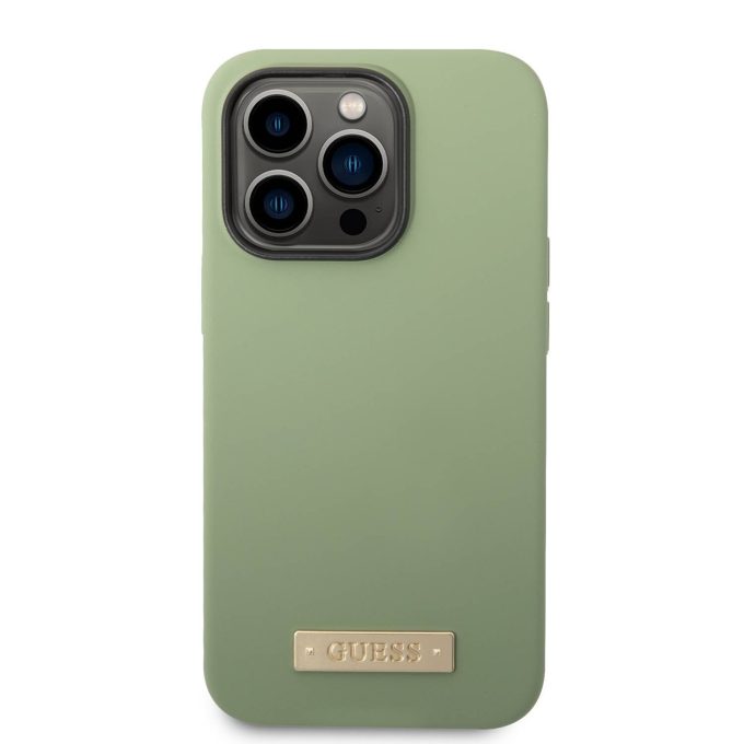 iPhone 14 PRO chaki spalvos Magsafe GUESS nugarėlė GUHMP14LSBPLA