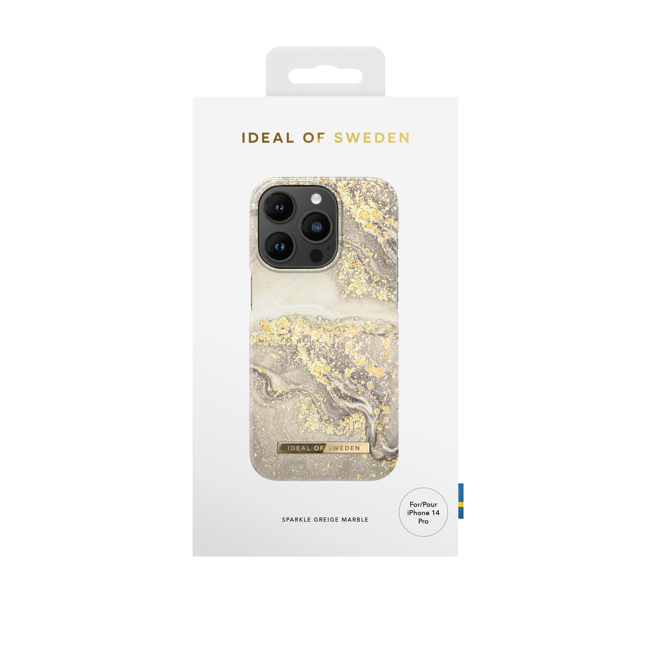 iPhone 14 PRO iDeal Of Sweden nugarėlė Sparkle Greige Marble - Image 3