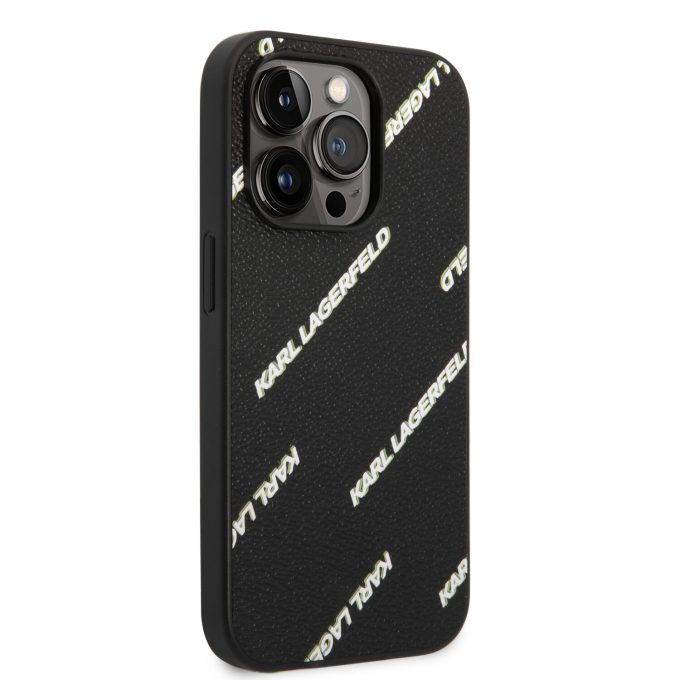 iPhone 14 PRO juoda KARL LAGERFELD nugarėlė KLHCP14LPGMLKFK