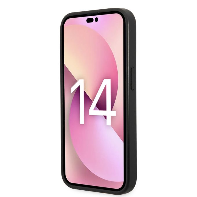 iPhone 14 PRO juoda KARL LAGERFELD nugarėlė KLHCP14LPGMLKFK
