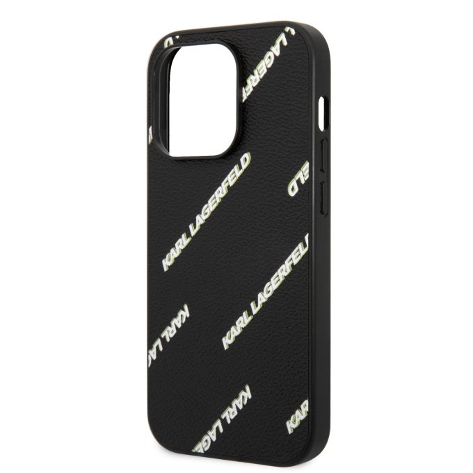 iPhone 14 PRO juoda KARL LAGERFELD nugarėlė KLHCP14LPGMLKFK
