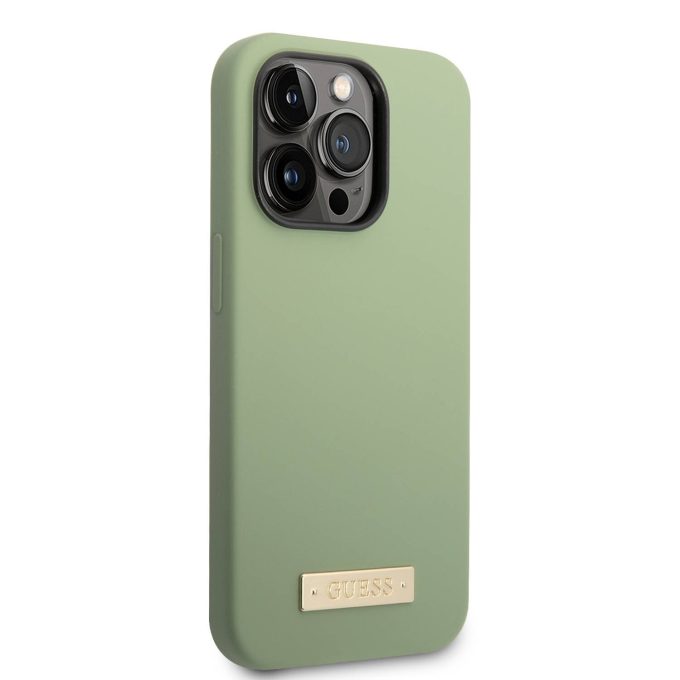 iPhone 14 PRO MAX chaki spalvos Magsafe GUESS nugarėlė GUHMP14XSBPLA
