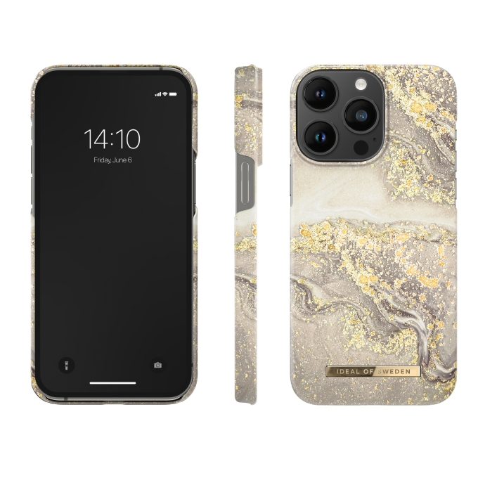iPhone 14 PRO MAX iDeal Of Sweden nugarėlė Sparkle Greige Marble