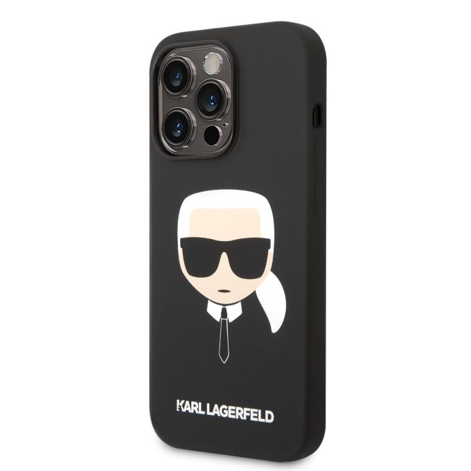 iPhone 14 PRO MAX juoda KARL LAGERFELD nugarėlė KLHCP14XSLKHBK
