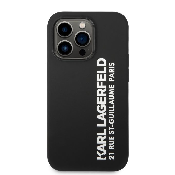iPhone 14 PRO MAX juoda KARL LAGERFELD nugarėlė KLHCP14XSRSGVTK