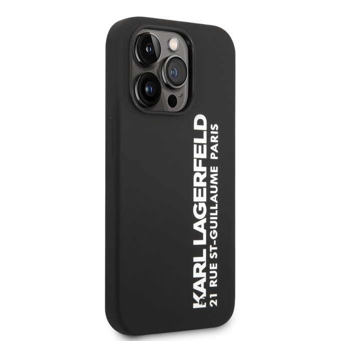 iPhone 14 PRO MAX juoda KARL LAGERFELD nugarėlė KLHCP14XSRSGVTK