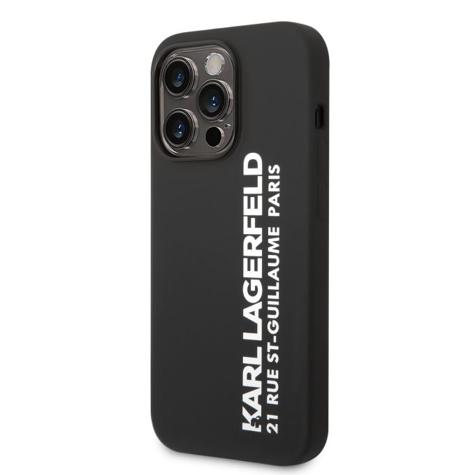 iPhone 14 PRO MAX juoda KARL LAGERFELD nugarėlė KLHCP14XSRSGVTK