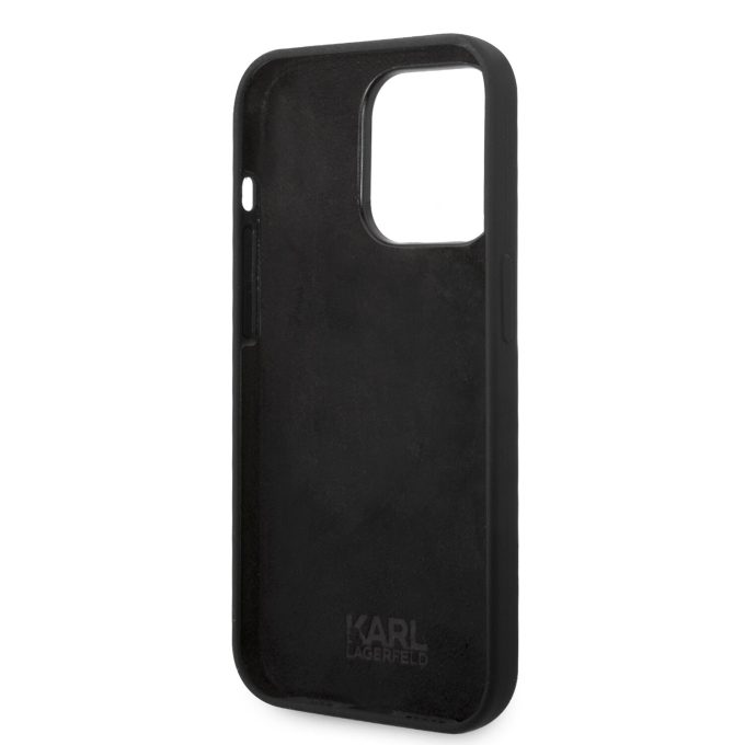 iPhone 14 PRO MAX juoda KARL LAGERFELD nugarėlė KLHCP14XSRSGVTK