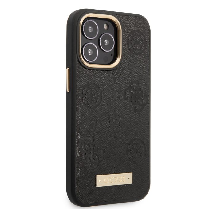 iPhone 14 PRO MAX juoda Magsafe GUESS nugarėlė GUHMP14XSAPSTK
