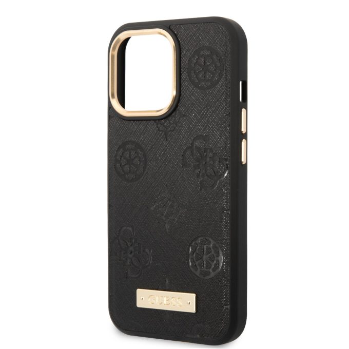 iPhone 14 PRO MAX juoda Magsafe GUESS nugarėlė GUHMP14XSAPSTK