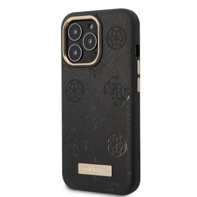 iPhone 14 PRO MAX juoda Magsafe GUESS nugarėlė GUHMP14XSAPSTK