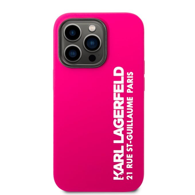 iPhone 14 PRO MAX neo rožinė KARL LAGERFELD nugarėlė KLHCP14XSRSGVTF