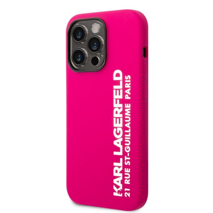 iPhone 14 PRO MAX neo rožinė KARL LAGERFELD nugarėlė KLHCP14XSRSGVTF