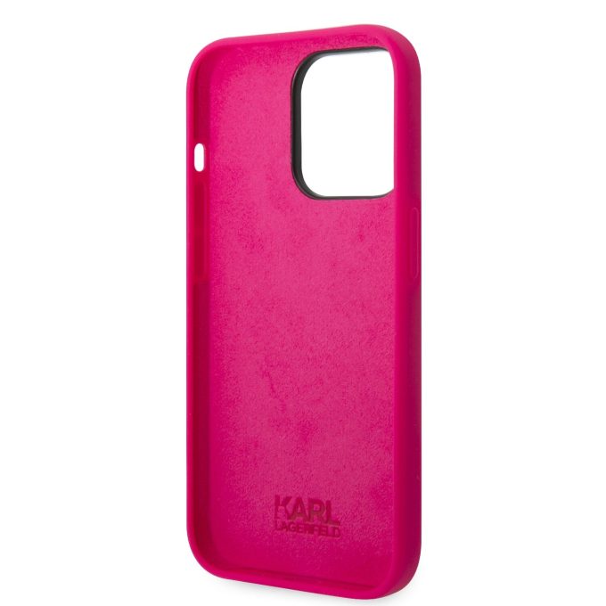 iPhone 14 PRO MAX neo rožinė KARL LAGERFELD nugarėlė KLHCP14XSRSGVTF