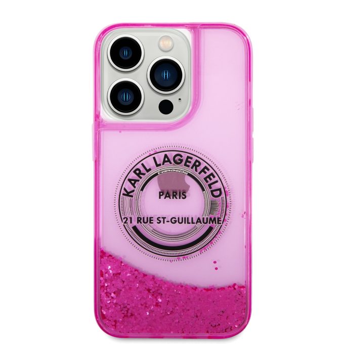 iPhone 14 PRO MAX neo rožinė water KARL LAGERFELD nugarėlė KLHCP14XLCRSGRF