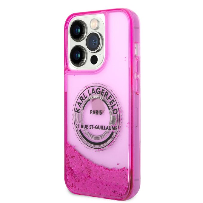 iPhone 14 PRO MAX neo rožinė water KARL LAGERFELD nugarėlė KLHCP14XLCRSGRF