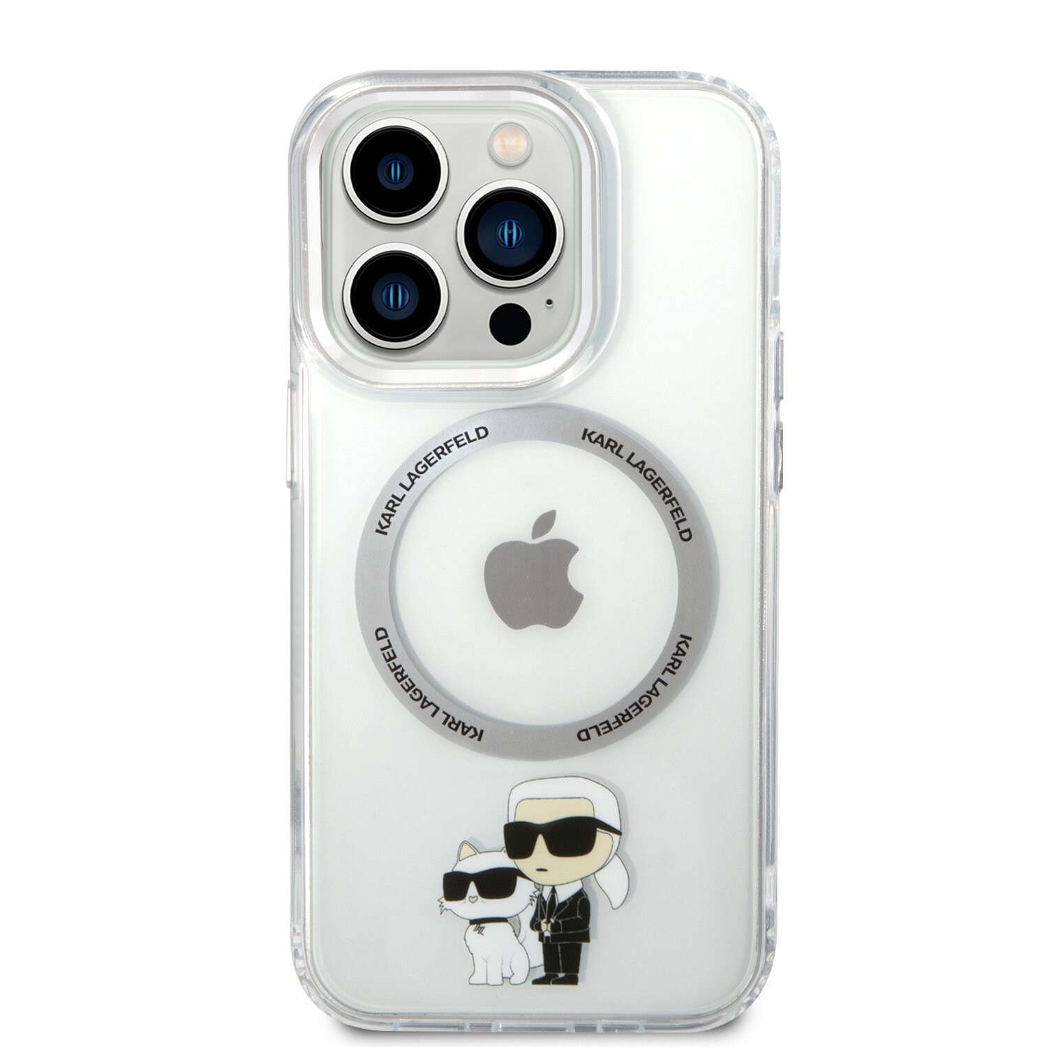 iPhone 14 PRO MAX skaidri + sidabro sp. Magsafe KARL LAGERFELD nugarėlė KLHMP14XNKCIT - Image 4