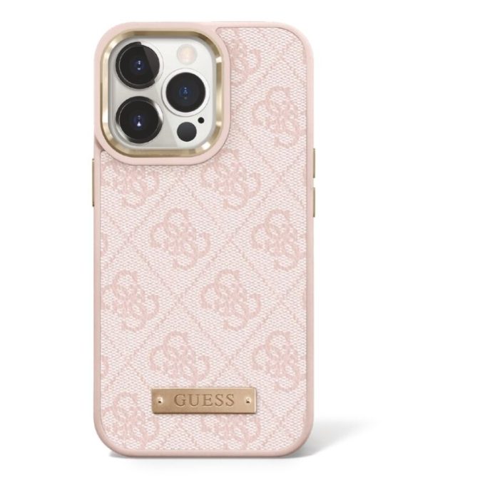 iPhone 14 PRO MAX pink Compatible Magsafe GUESS nugarėlė