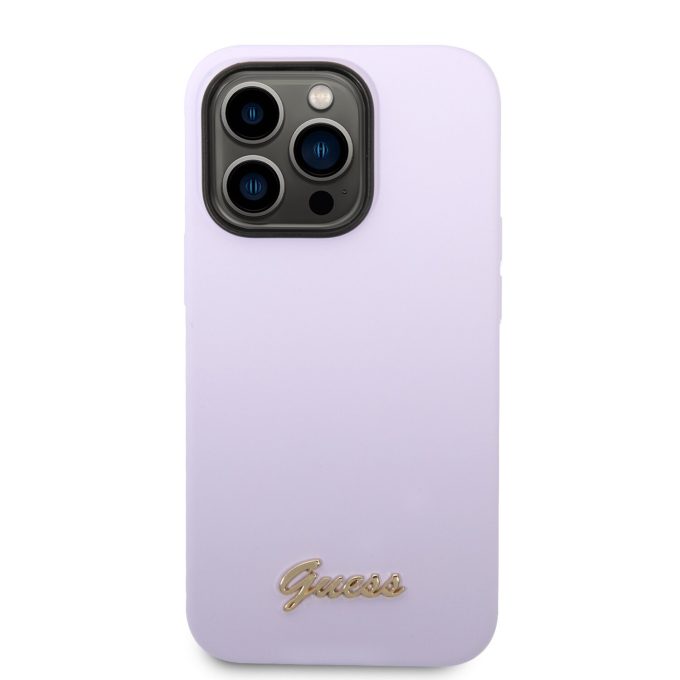 iPhone 14 PRO MAX violetinė GUESS nugarėlė GUHCP14XSLSMU