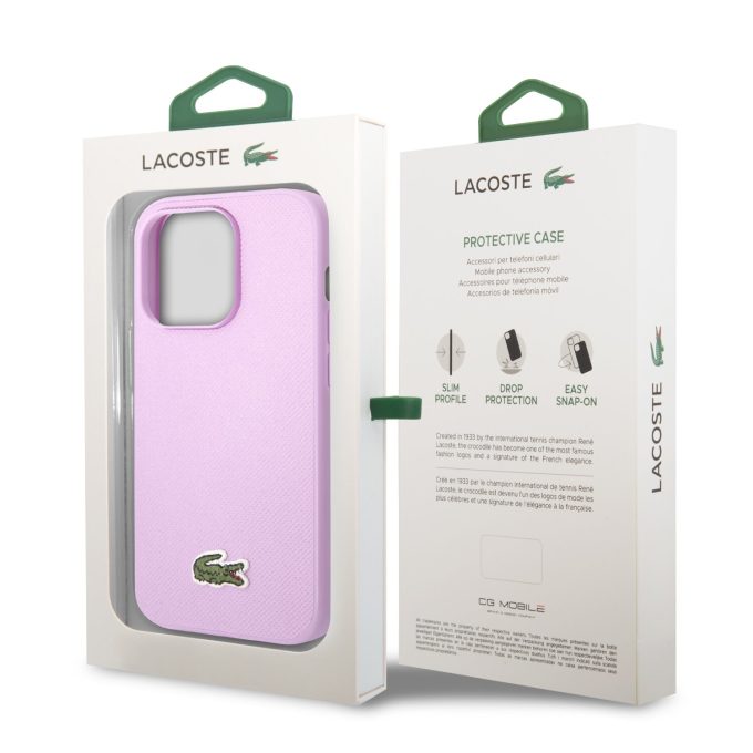 iPhone 14 PRO MAX violetinė LACOSTE nugarėlė LCHCP14XPVCA