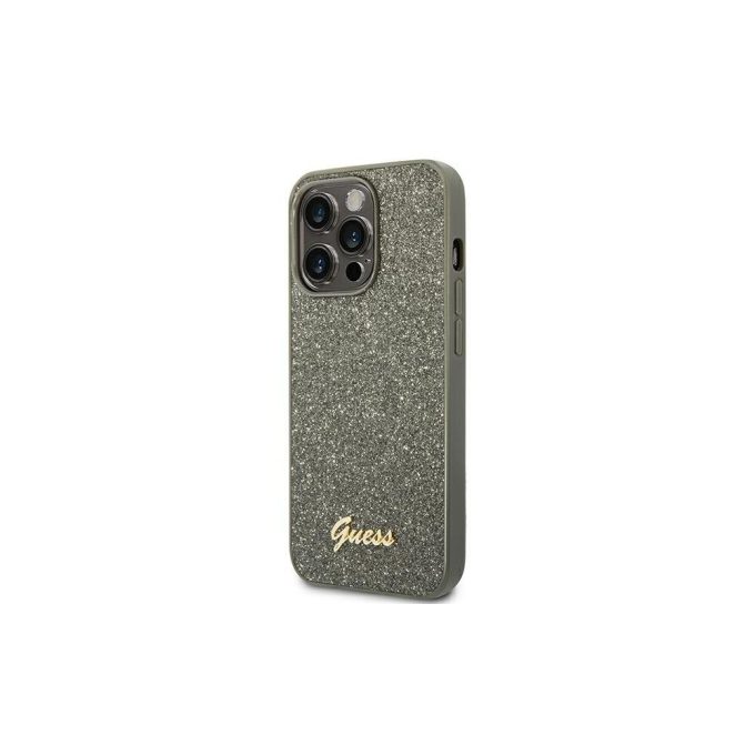 iPhone 14 PRO MAX žalia glitter GUESS nugarėlė GUHCP14XHGGSHN