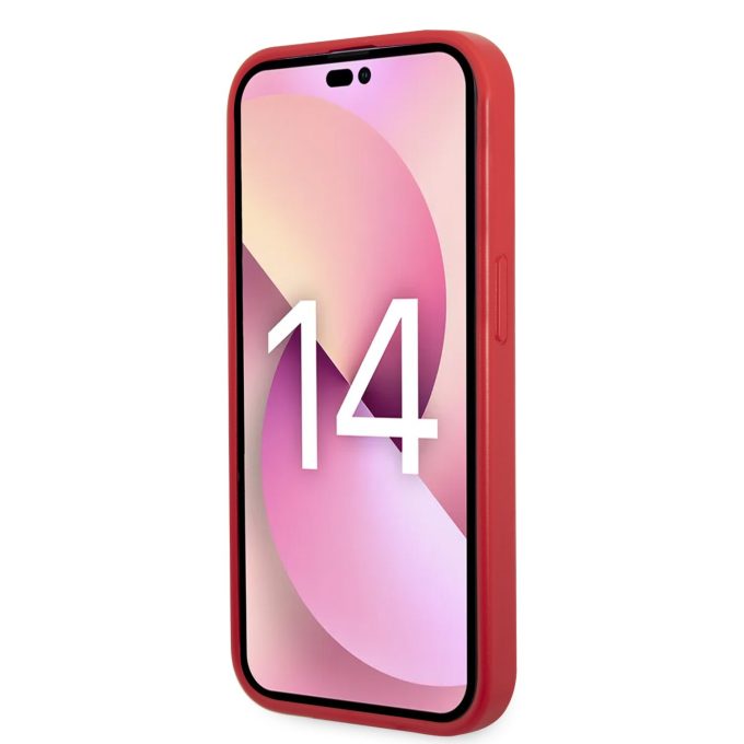 iPhone 14 PRO raudona LACOSTE nugarėlė LCHCP14LPVCR
