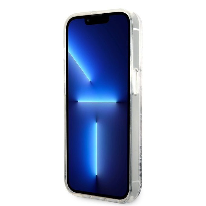iPhone 14 PRO silver NFT Liquid Glitter KARL LAGERFELD nugarėlė