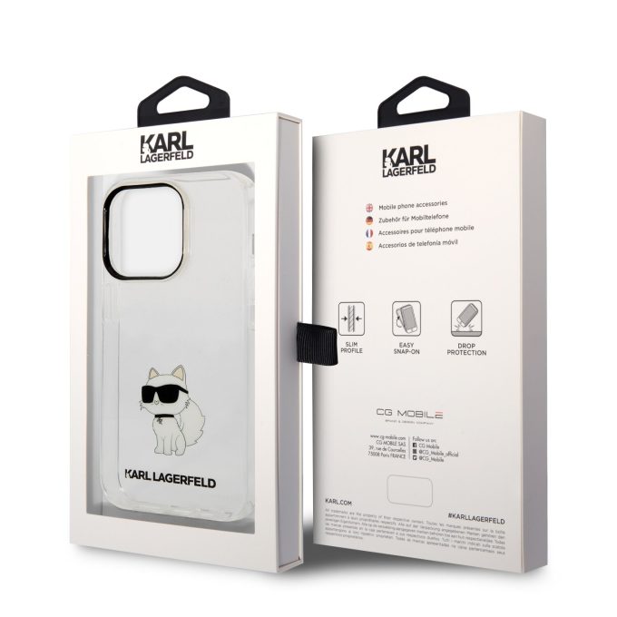 iPhone 14 PRO transparent NFT IML KARL LAGERFELD nugarėlė