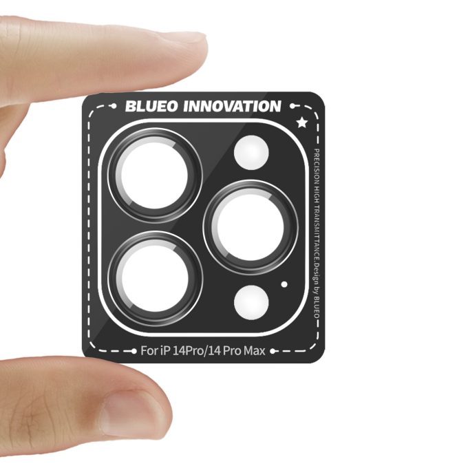 iPhone 14 PRO / 14 PRO MAX apsauginis black Mr.Monkey galinės kameros stiklas