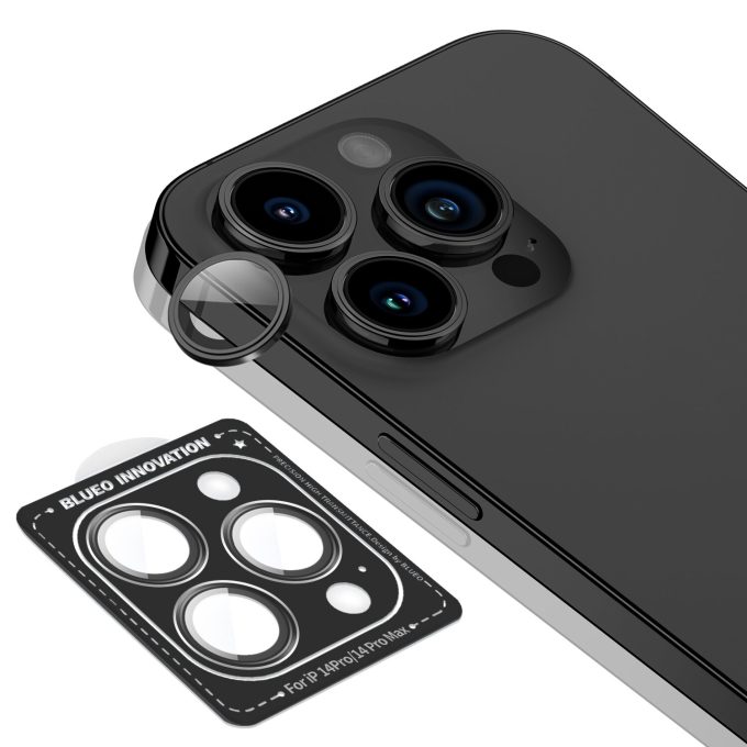iPhone 14 PRO / 14 PRO MAX apsauginis black Mr.Monkey galinės kameros stiklas