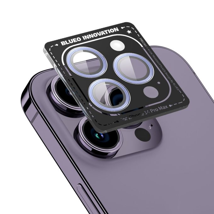 iPhone 14 PRO / 14 PRO MAX apsauginis purple Mr.Monkey galinės kameros stiklas