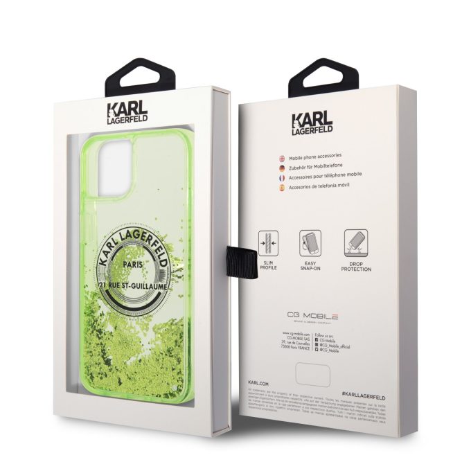 iPhone 14/13 salotinė water KARL LAGERFELD nugarėlė KLHCP14SLCRSGRN
