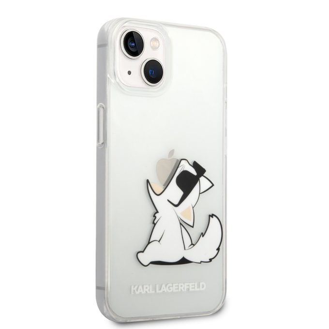 iPhone 14/13 skaidri KARL LAGERFELD nugarėlė KLHCP14SCFNRC