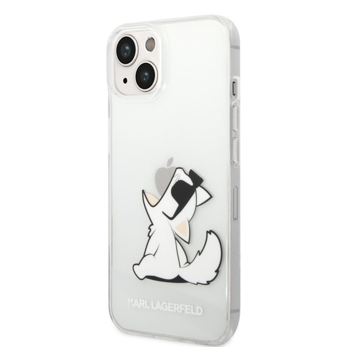 iPhone 14/13 skaidri KARL LAGERFELD nugarėlė KLHCP14SCFNRC