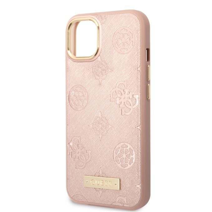 iPhone 14/13 šv. rožinė Magsafe GUESS nugarėlė GUHMP14SSAPSTP