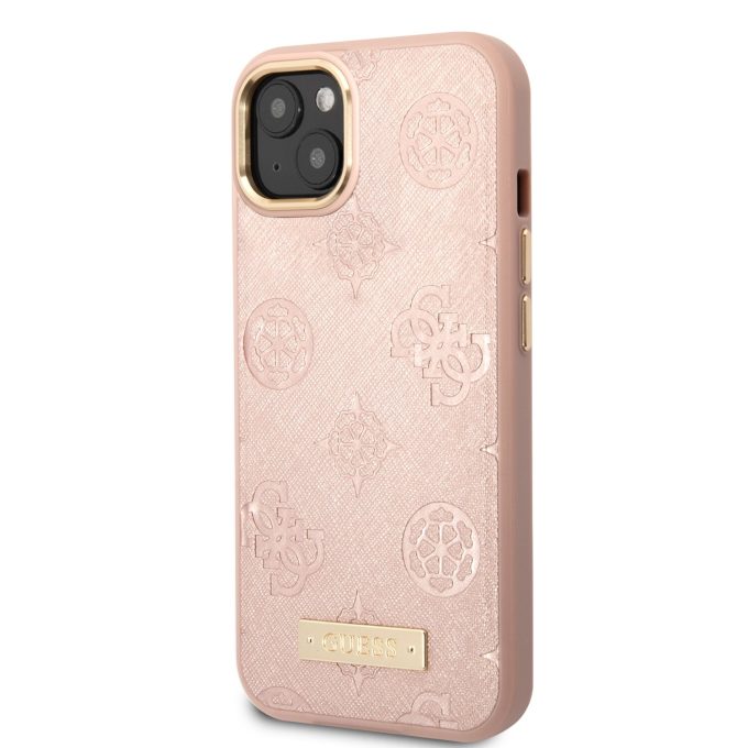 iPhone 14/13 šv. rožinė Magsafe GUESS nugarėlė GUHMP14SSAPSTP