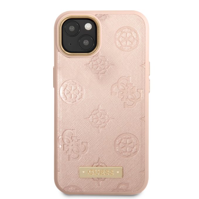 iPhone 14/13 šv. rožinė Magsafe GUESS nugarėlė GUHMP14SSAPSTP