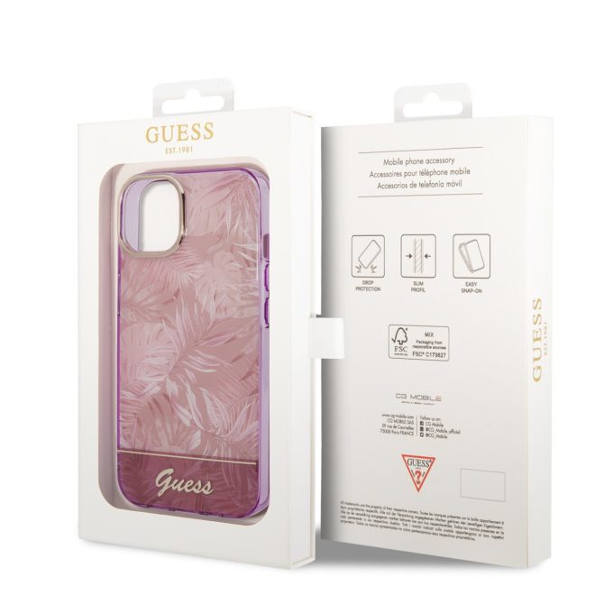 iPhone 14/13 violetinė GUESS nugarėlė GUHCP14SHGJGHP