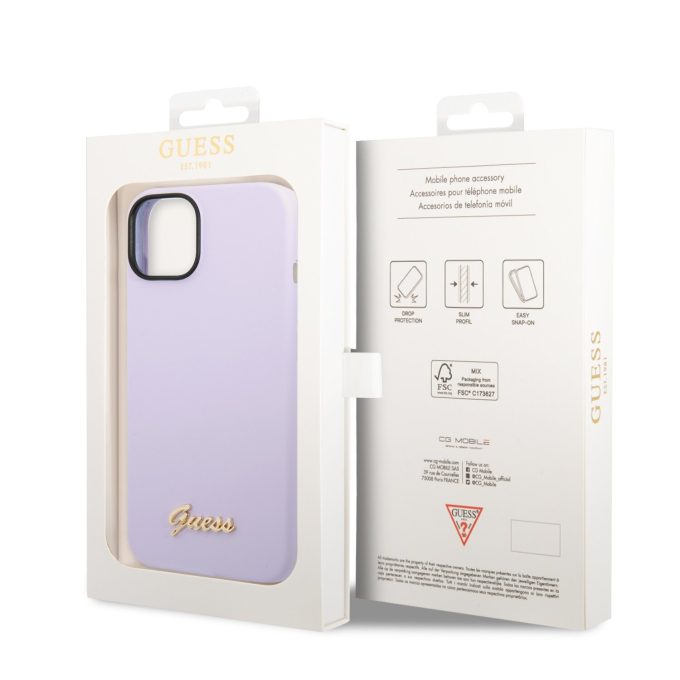 iPhone 14/13 violetinė GUESS nugarėlė GUHCP14SSLSMU