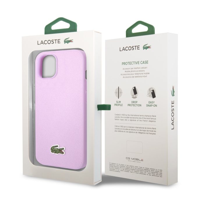 iPhone 14 / 13 violetinė LACOSTE nugarėlė LCHCP14SPVCA