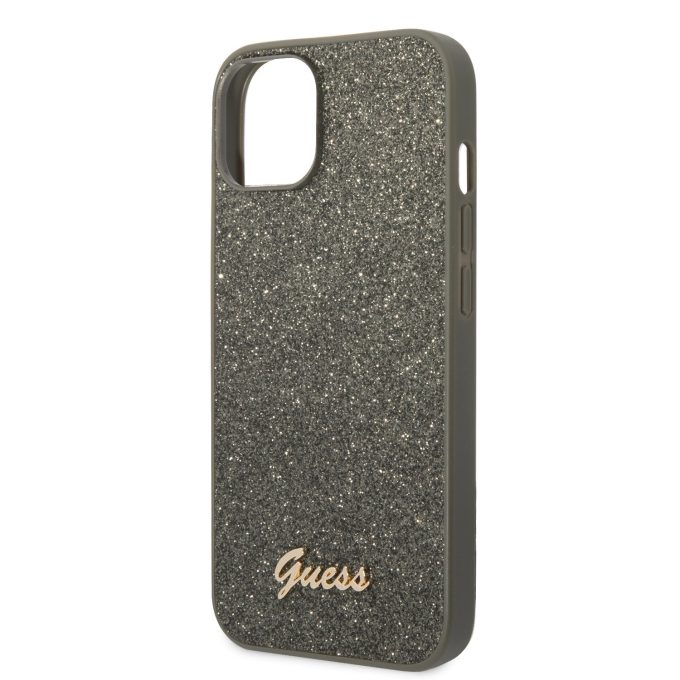 iPhone 14/13 žalia glitter GUESS nugarėlė GUHCP14SHGGSHN