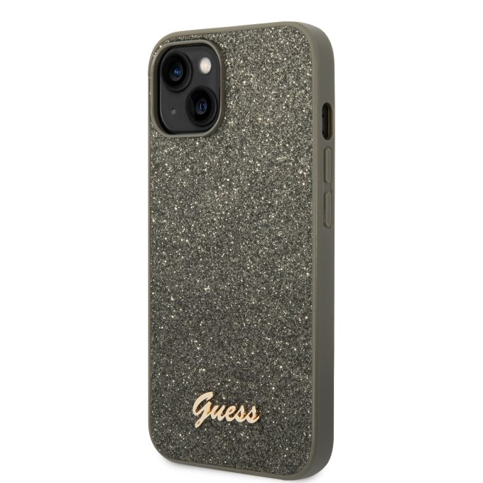 iPhone 14/13 žalia glitter GUESS nugarėlė GUHCP14SHGGSHN